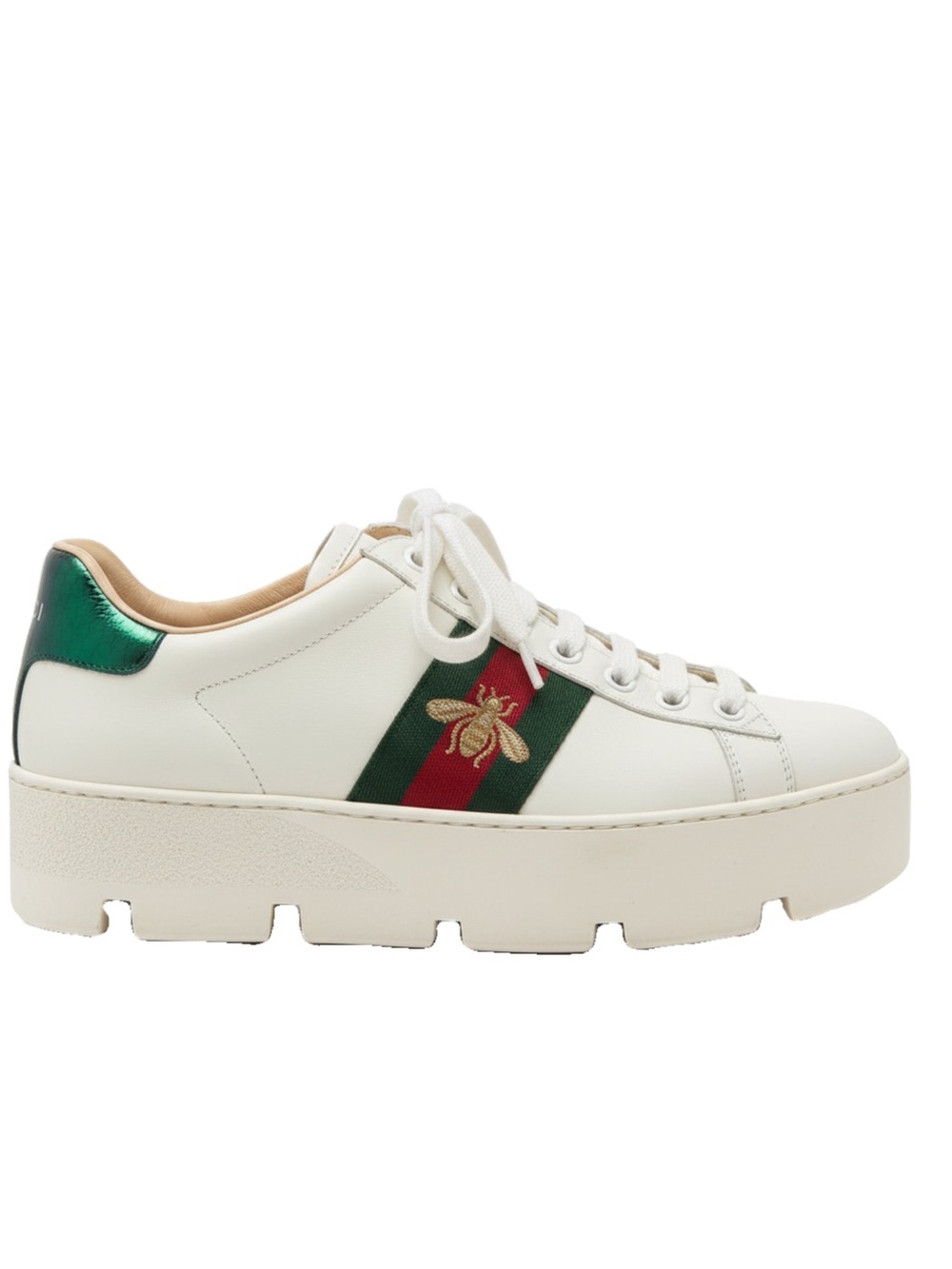 🛍️Gucci Authentic Ace Embroidered Platform Bee Sneakers Size 37.5